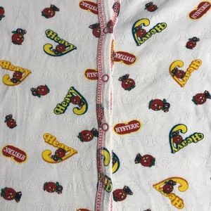 Light pink hysteric glamour monogram cute button up cardigan top